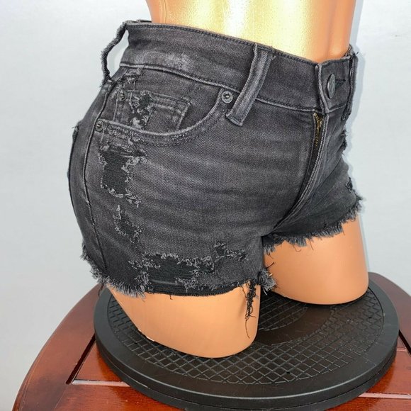 AE Ne(x)t Level Stretch 00 Black Hi-Rise Shortie - Picture 2 of 10